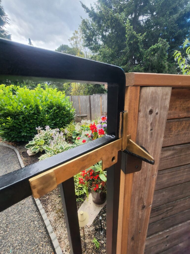 brass latch details, SiBronze TIG brazed