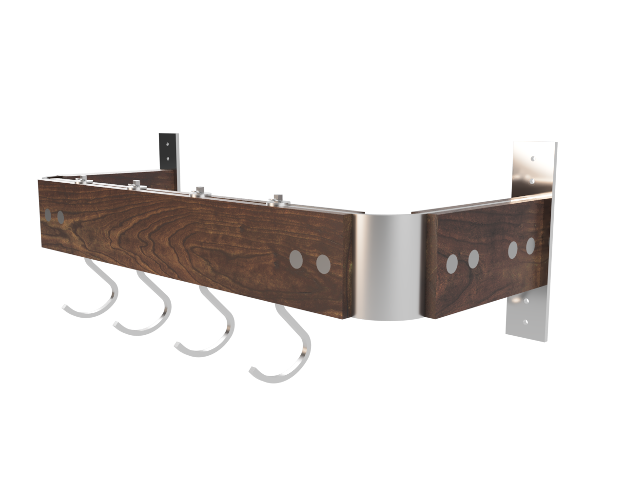 The Wally, Supernova's wall mounted CuKi Rack. Shown in walnut.