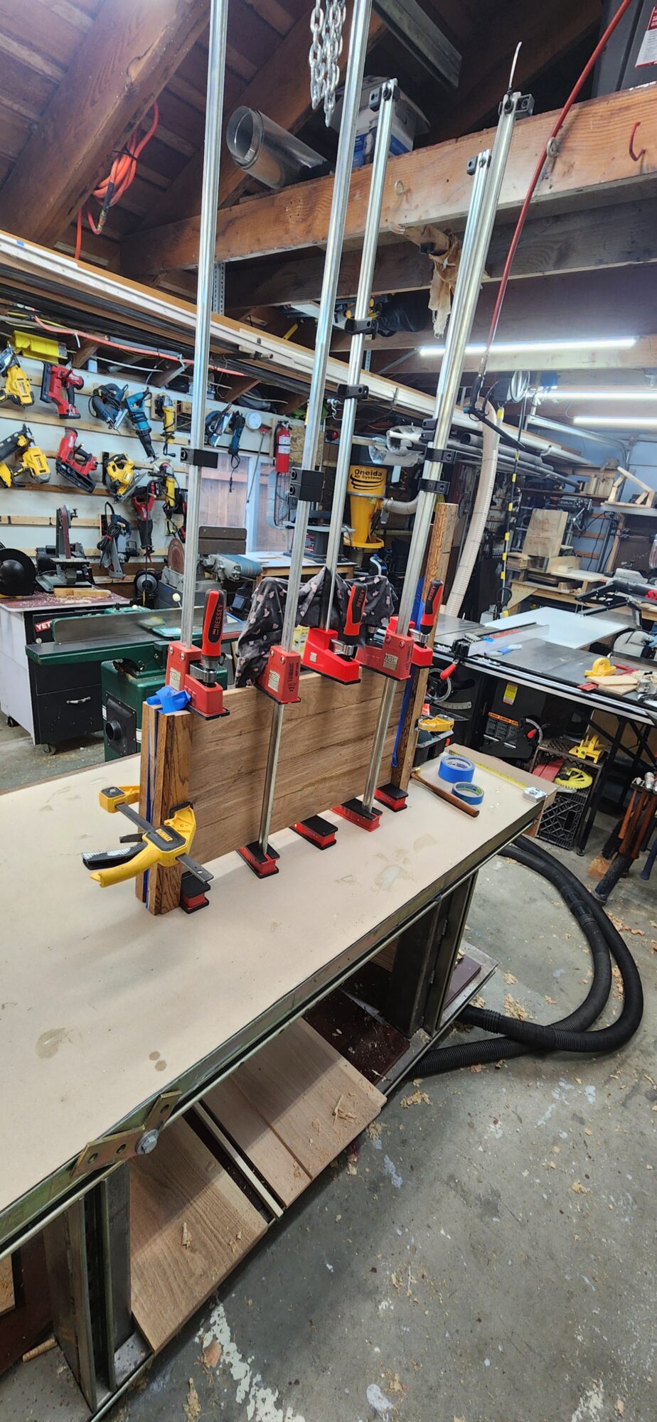 assembling the bottom shelf