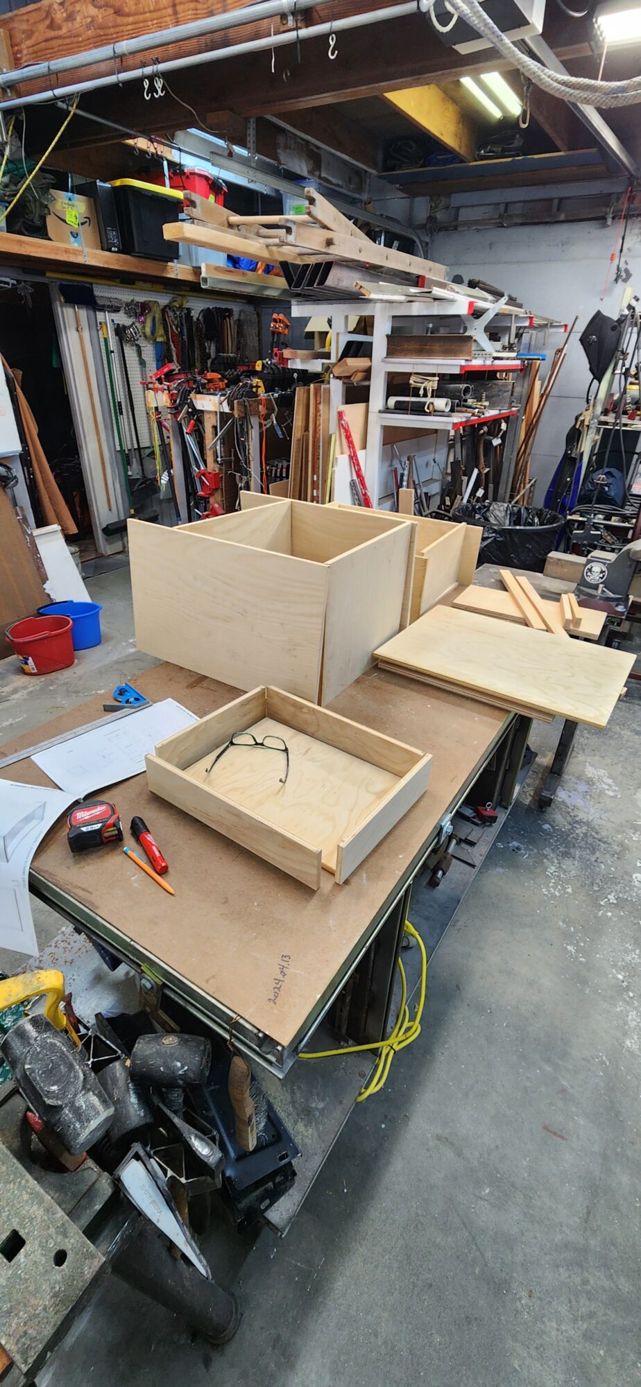 drawer built into crawlspace under adjacent living room.