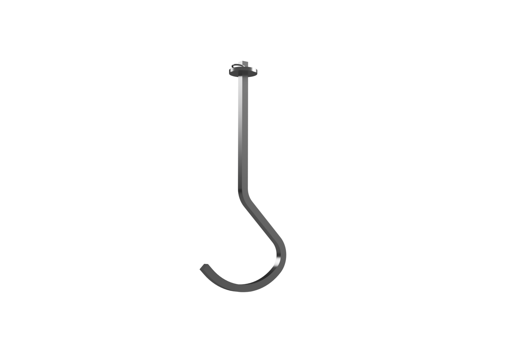 The CuKi hook, hand formed from 1/4 inch 316SS solid square stock